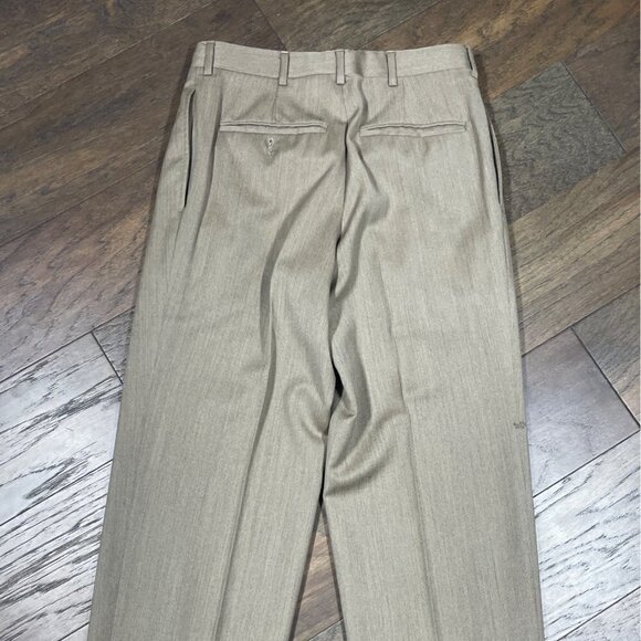 3/$25 Corbin Pleated Men's Slacks Brown 30Wx27L EUC - Picture 5 of 7